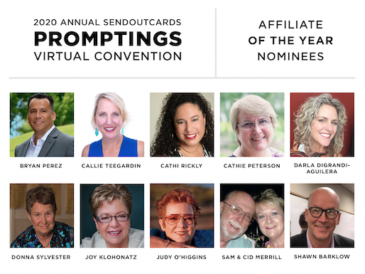 What an absolute honor to be nominated for SendOutCards Affiliate of the Year