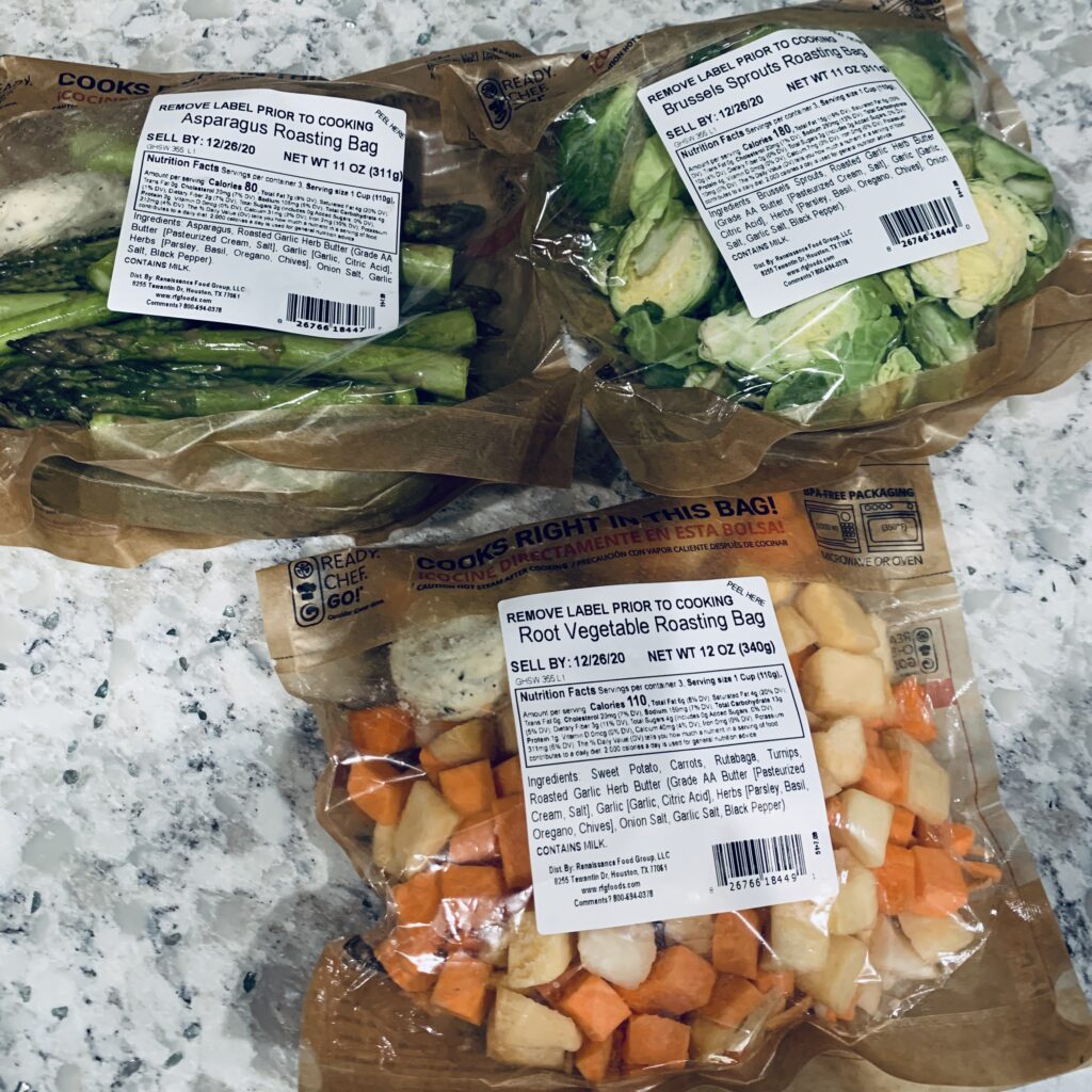 Love these ready to heat vegetable packs from Kroger!
