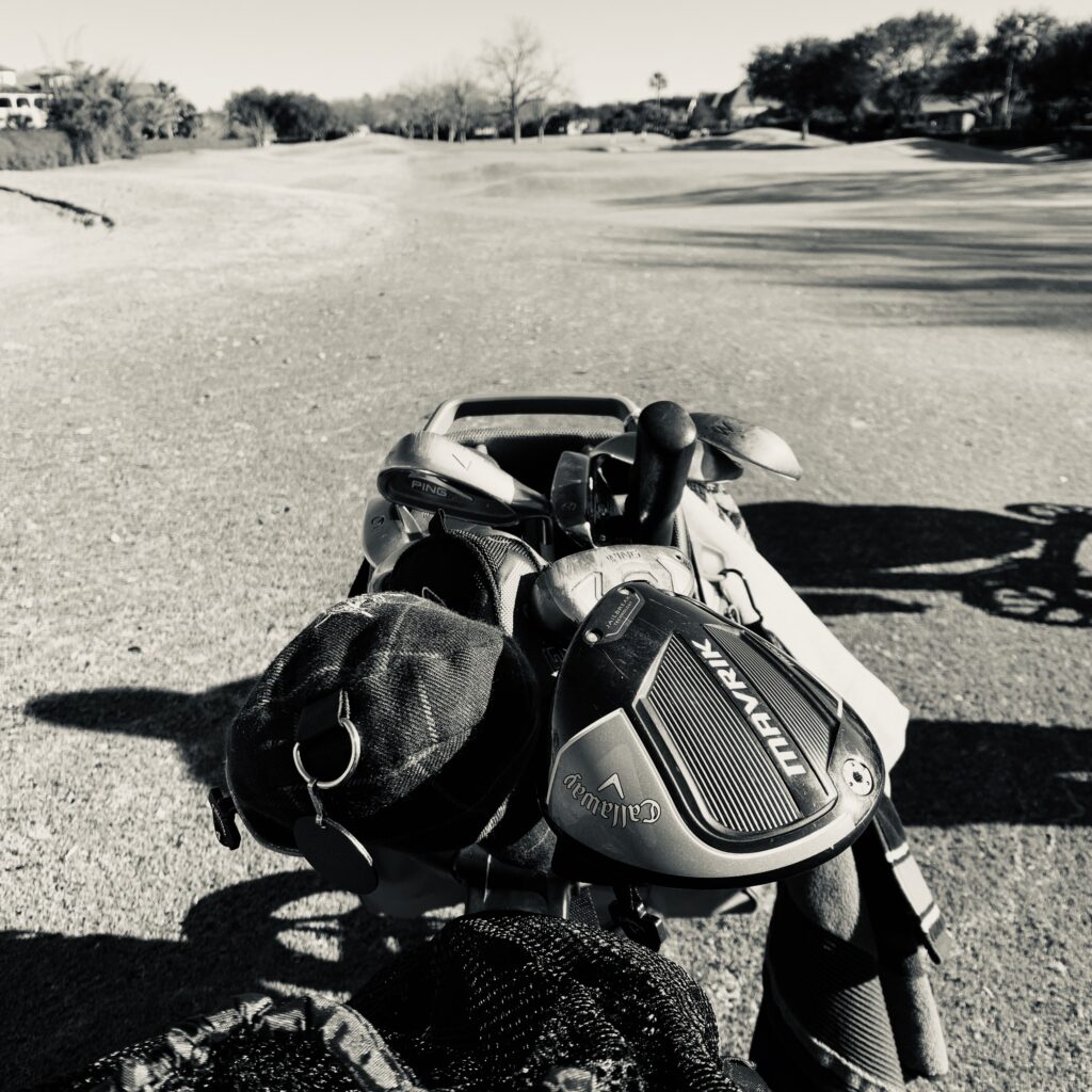 I chipped two shots in the hole today.