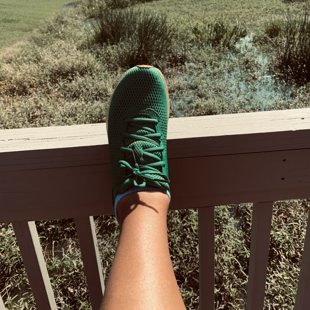 my new shoes. Notre Dame inspired and Bluetooth enabled